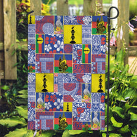 New Caledonia Joyeux Noel Garden Flag Pacific Patchwork Xmas Vibes LT9 Garden Flag Blue - Polynesian Pride