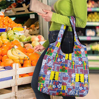 New Caledonia Joyeux Noel Grocery Bag Pacific Patchwork Xmas Vibes LT9 - Polynesian Pride