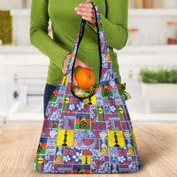 New Caledonia Joyeux Noel Grocery Bag Pacific Patchwork Xmas Vibes LT9 - Polynesian Pride