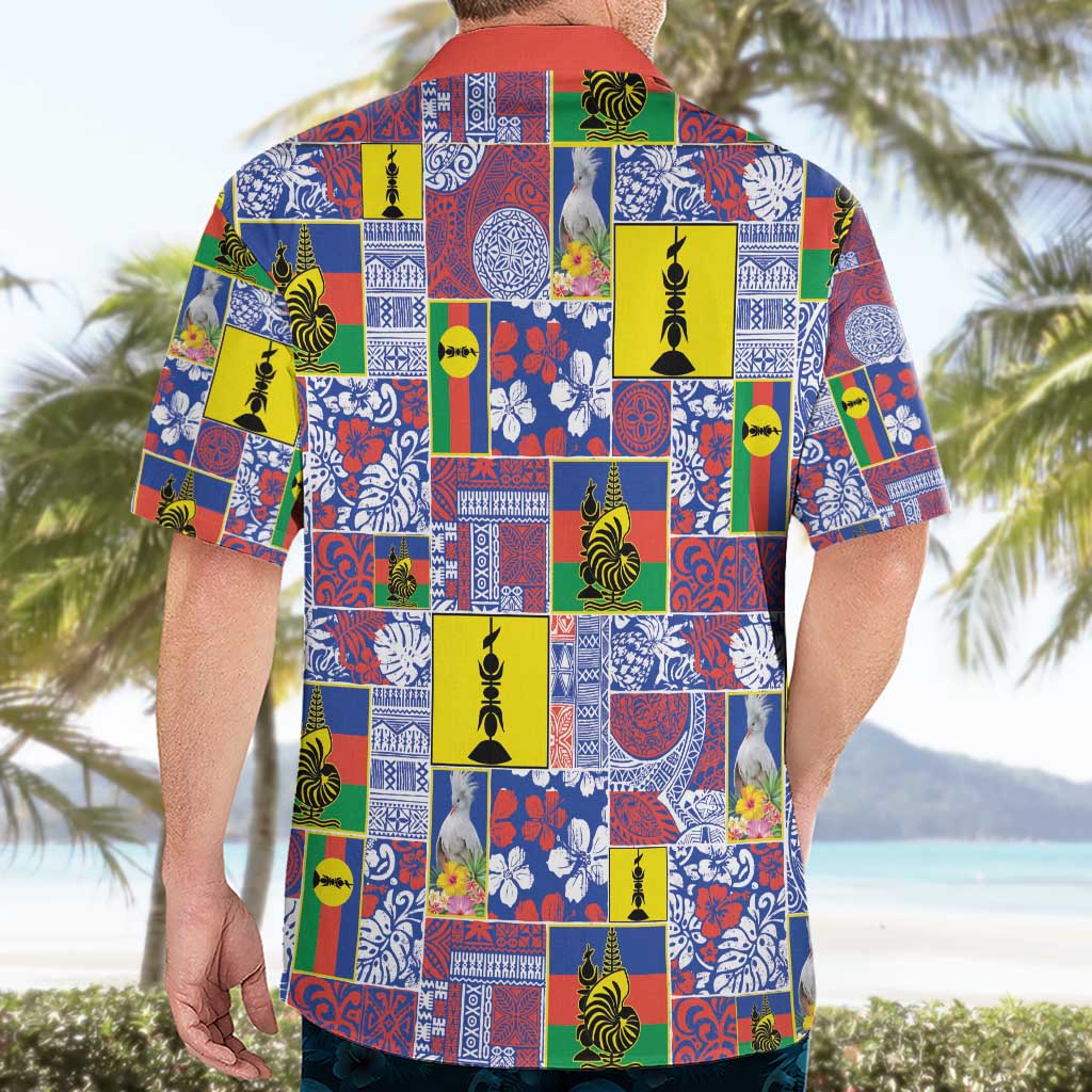 New Caledonia Joyeux Noel Hawaiian Shirt Pacific Patchwork Xmas Vibes - Polynesian Pride