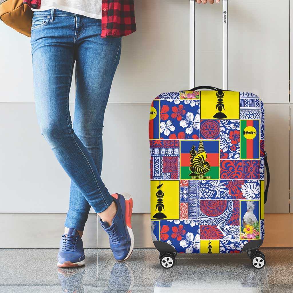 New Caledonia Joyeux Noel Luggage Cover Pacific Patchwork Xmas Vibes - Polynesian Pride