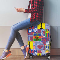New Caledonia Joyeux Noel Luggage Cover Pacific Patchwork Xmas Vibes - Polynesian Pride