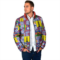 New Caledonia Joyeux Noel Padded Jacket Pacific Patchwork Xmas Vibes LT9 - Polynesian Pride