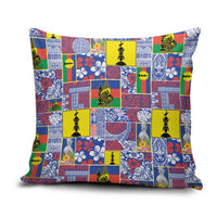 New Caledonia Joyeux Noel Pillow Cover Pacific Patchwork Xmas Vibes LT9 Blue - Polynesian Pride