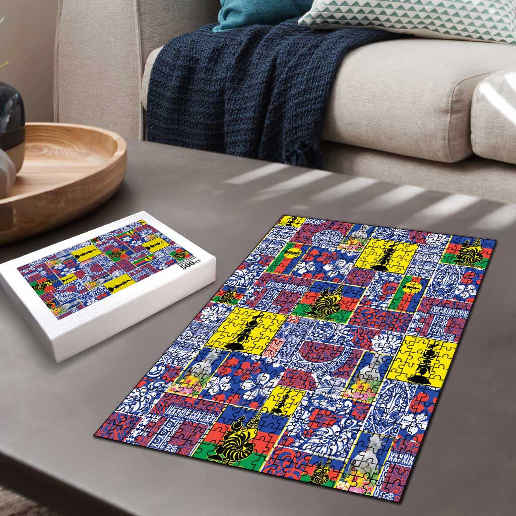 New Caledonia Joyeux Noel Puzzle Pacific Patchwork Xmas Vibes LT9 - Polynesian Pride