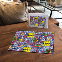New Caledonia Joyeux Noel Puzzle Pacific Patchwork Xmas Vibes LT9 - Polynesian Pride