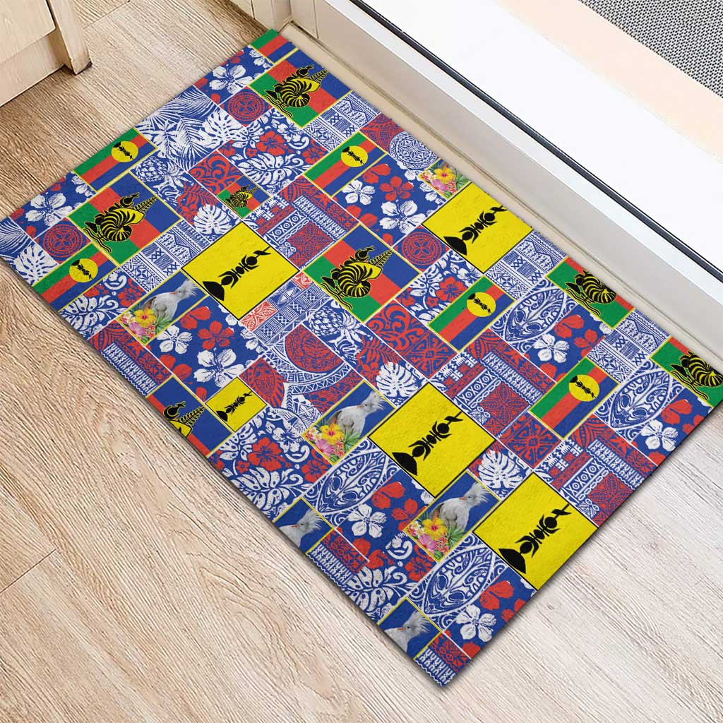 New Caledonia Joyeux Noel Rubber Doormat Pacific Patchwork Xmas Vibes LT9 - Polynesian Pride