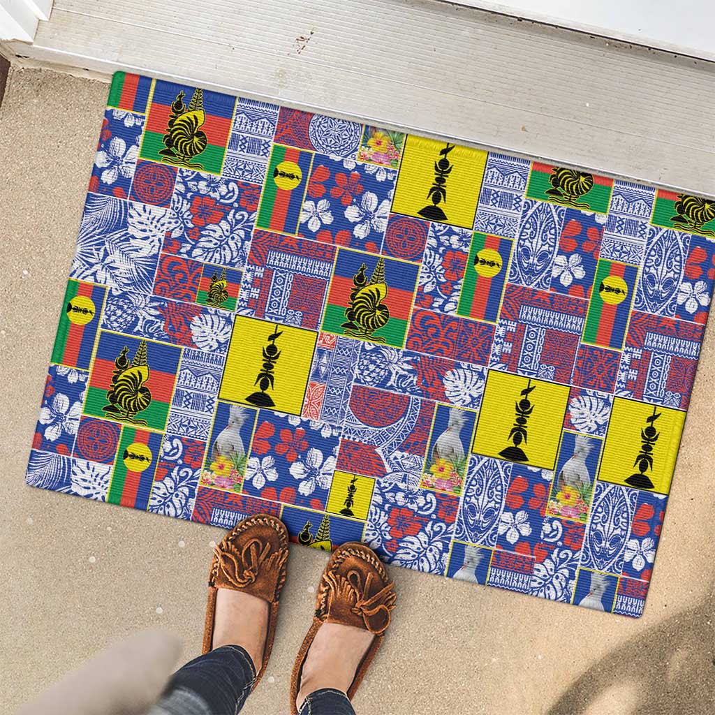 New Caledonia Joyeux Noel Rubber Doormat Pacific Patchwork Xmas Vibes LT9 - Polynesian Pride