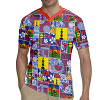 New Caledonia Joyeux Noel Rugby Jersey Pacific Patchwork Xmas Vibes - Polynesian Pride