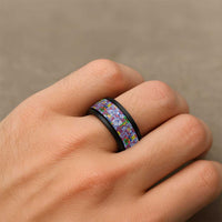 New Caledonia Joyeux Noel Spinner Ring Pacific Patchwork Xmas Vibes - Polynesian Pride