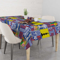 New Caledonia Joyeux Noel Tablecloth Pacific Patchwork Xmas Vibes - Polynesian Pride