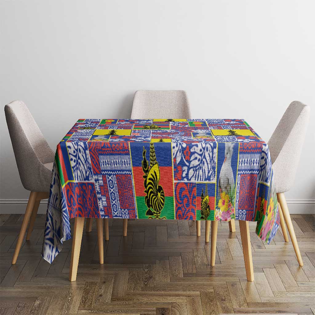 New Caledonia Joyeux Noel Tablecloth Pacific Patchwork Xmas Vibes - Polynesian Pride