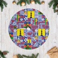 New Caledonia Joyeux Noel Tree Skirt Pacific Patchwork Xmas Vibes LT9 Casual Blue - Polynesian Pride