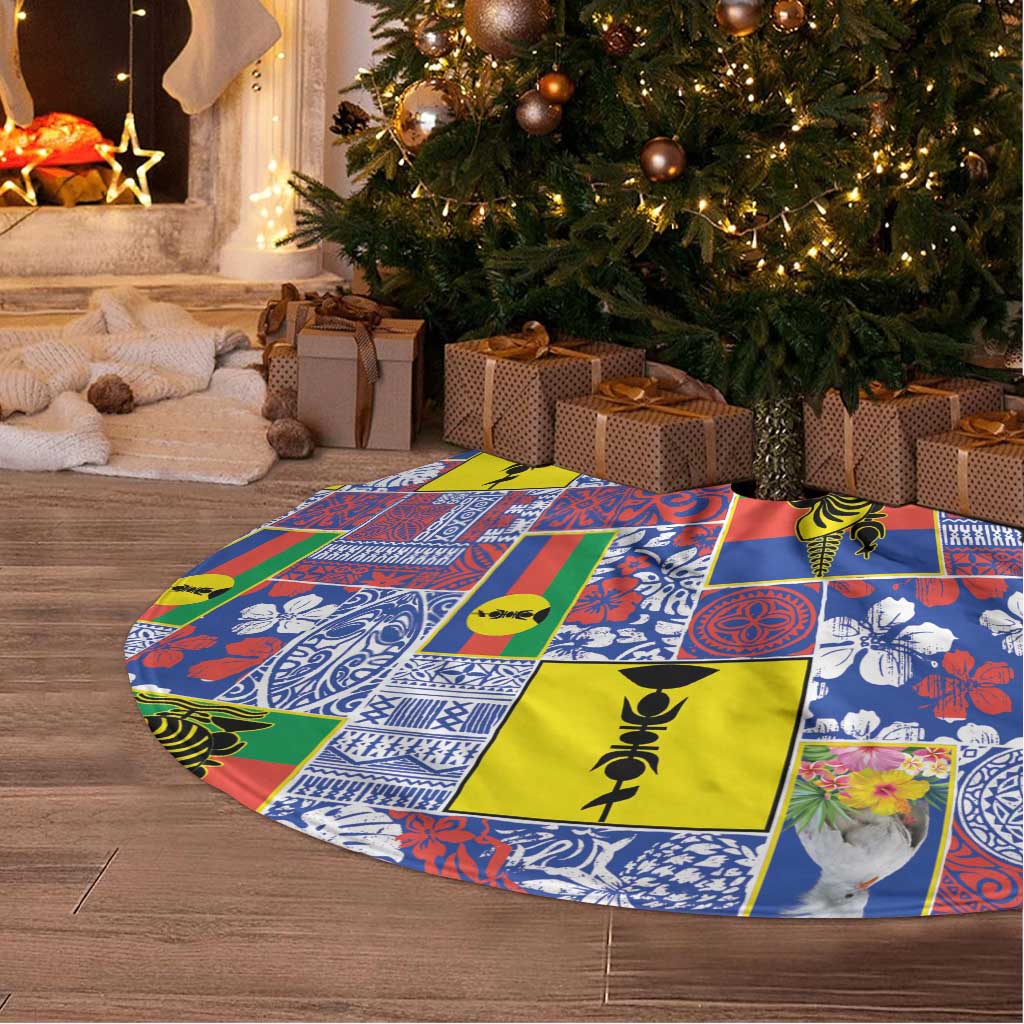 New Caledonia Joyeux Noel Tree Skirt Pacific Patchwork Xmas Vibes LT9 - Polynesian Pride