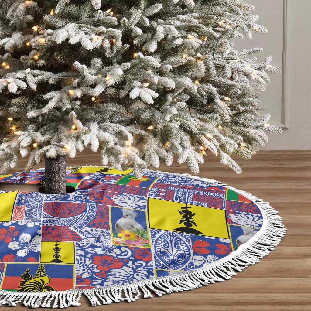 New Caledonia Joyeux Noel Tree Skirt Pacific Patchwork Xmas Vibes LT9 - Polynesian Pride