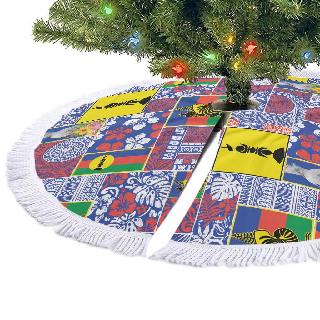 New Caledonia Joyeux Noel Tree Skirt Pacific Patchwork Xmas Vibes LT9 - Polynesian Pride