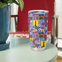 New Caledonia Joyeux Noel Tumbler Cup Pacific Patchwork Xmas Vibes LT9 - Polynesian Pride