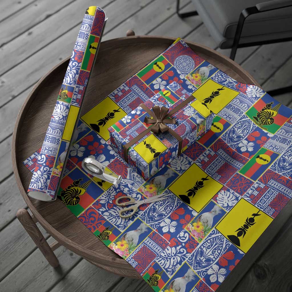 New Caledonia Joyeux Noel Wrapping Paper Pacific Patchwork Xmas Vibes LT9 - Polynesian Pride