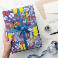 New Caledonia Joyeux Noel Wrapping Paper Pacific Patchwork Xmas Vibes LT9 - Polynesian Pride