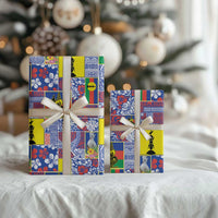 New Caledonia Joyeux Noel Wrapping Paper Pacific Patchwork Xmas Vibes LT9 - Polynesian Pride