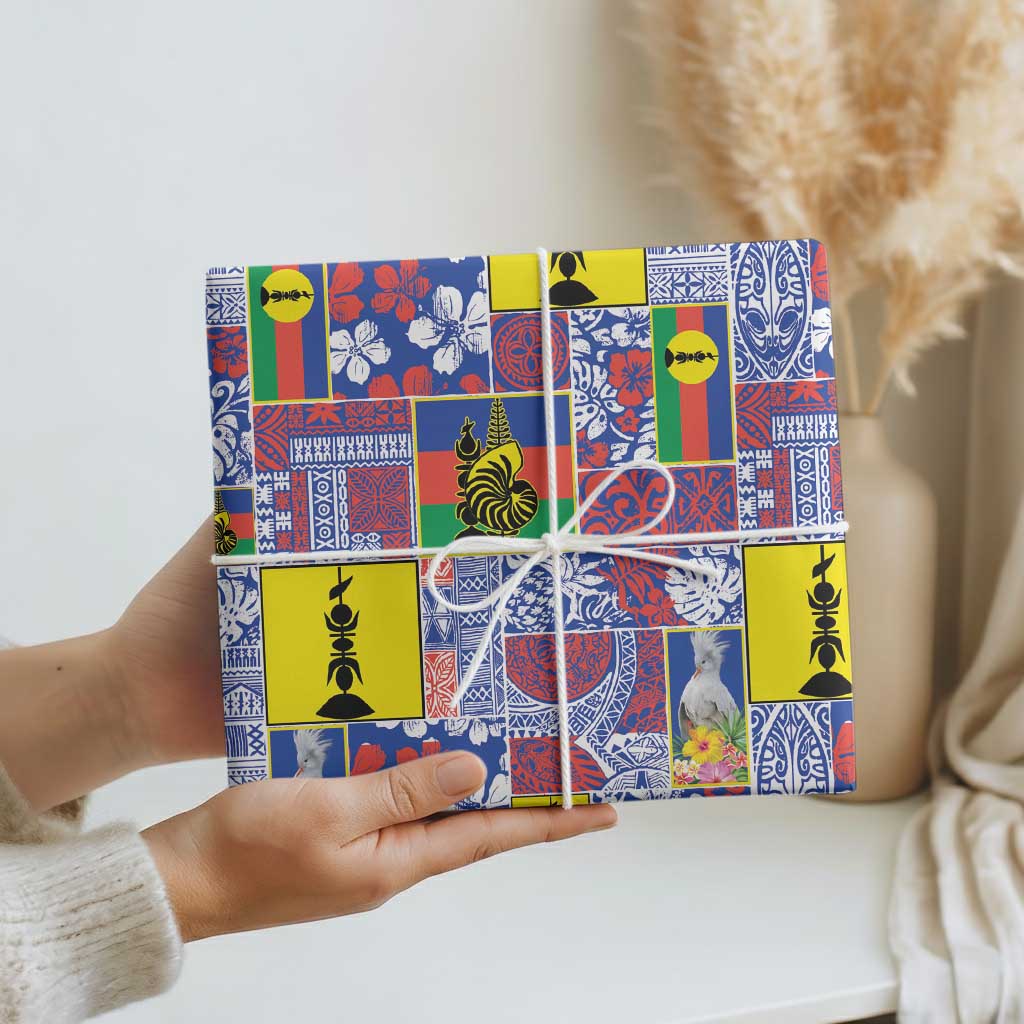 New Caledonia Joyeux Noel Wrapping Paper Pacific Patchwork Xmas Vibes LT9 - Polynesian Pride