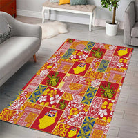 Niue Monuina e Kilisimasi Area Rug Pacific Patchwork Xmas Vibes - Polynesian Pride