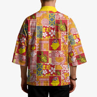 Niue Monuina e Kilisimasi Kimono Pacific Patchwork Xmas Vibes - Polynesian Pride