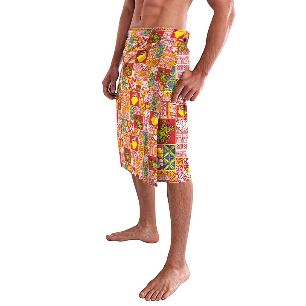 Niue Monuina e Kilisimasi Lavalava Pacific Patchwork Xmas Vibes - Polynesian Pride