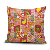 Niue Monuina e Kilisimasi Pillow Cover Pacific Patchwork Xmas Vibes - Polynesian Pride