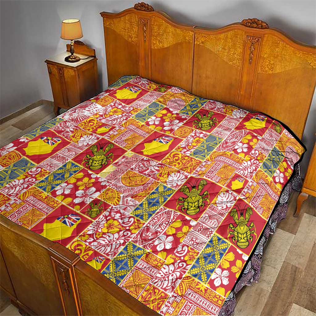 Niue Monuina e Kilisimasi Quilt Pacific Patchwork Xmas Vibes - Polynesian Pride