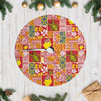 Niue Monuina e Kilisimasi Tree Skirt Pacific Patchwork Xmas Vibes - Polynesian Pride
