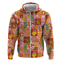 Niue Monuina e Kilisimasi Zip Hoodie Pacific Patchwork Xmas Vibes - Polynesian Pride