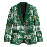 Norfolk Island Meri Krismas Blazer Pacific Patchwork Xmas Vibes - Polynesian Pride