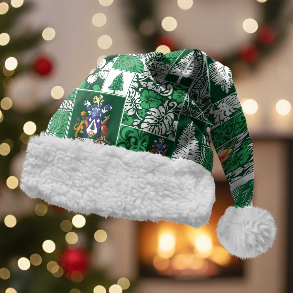 Norfolk Island Meri Krismas Christmas Santa Hat Pacific Patchwork Xmas Vibes - Polynesian Pride