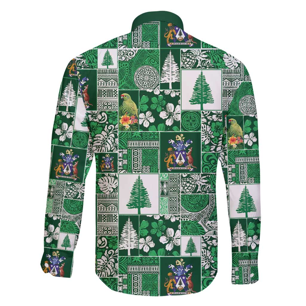 Norfolk Island Meri Krismas Family Matching Puletasi and Hawaiian Shirt Pacific Patchwork Xmas Vibes - Polynesian Pride