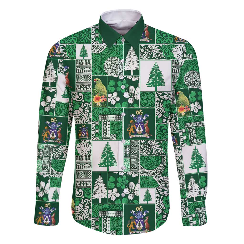 Norfolk Island Meri Krismas Family Matching Tank Maxi Dress and Hawaiian Shirt Pacific Patchwork Xmas Vibes - Polynesian Pride