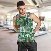 Norfolk Island Meri Krismas Men Tank Top Pacific Patchwork Xmas Vibes - Polynesian Pride