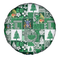 Norfolk Island Meri Krismas Spare Tire Cover Pacific Patchwork Xmas Vibes - Polynesian Pride