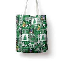 Norfolk Island Meri Krismas Tote Bag Pacific Patchwork Xmas Vibes - Polynesian Pride