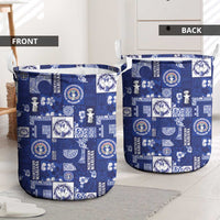 Northern Mariana Islands Magof Nochebuena Laundry Basket Pacific Patchwork Xmas Vibes - Polynesian Pride