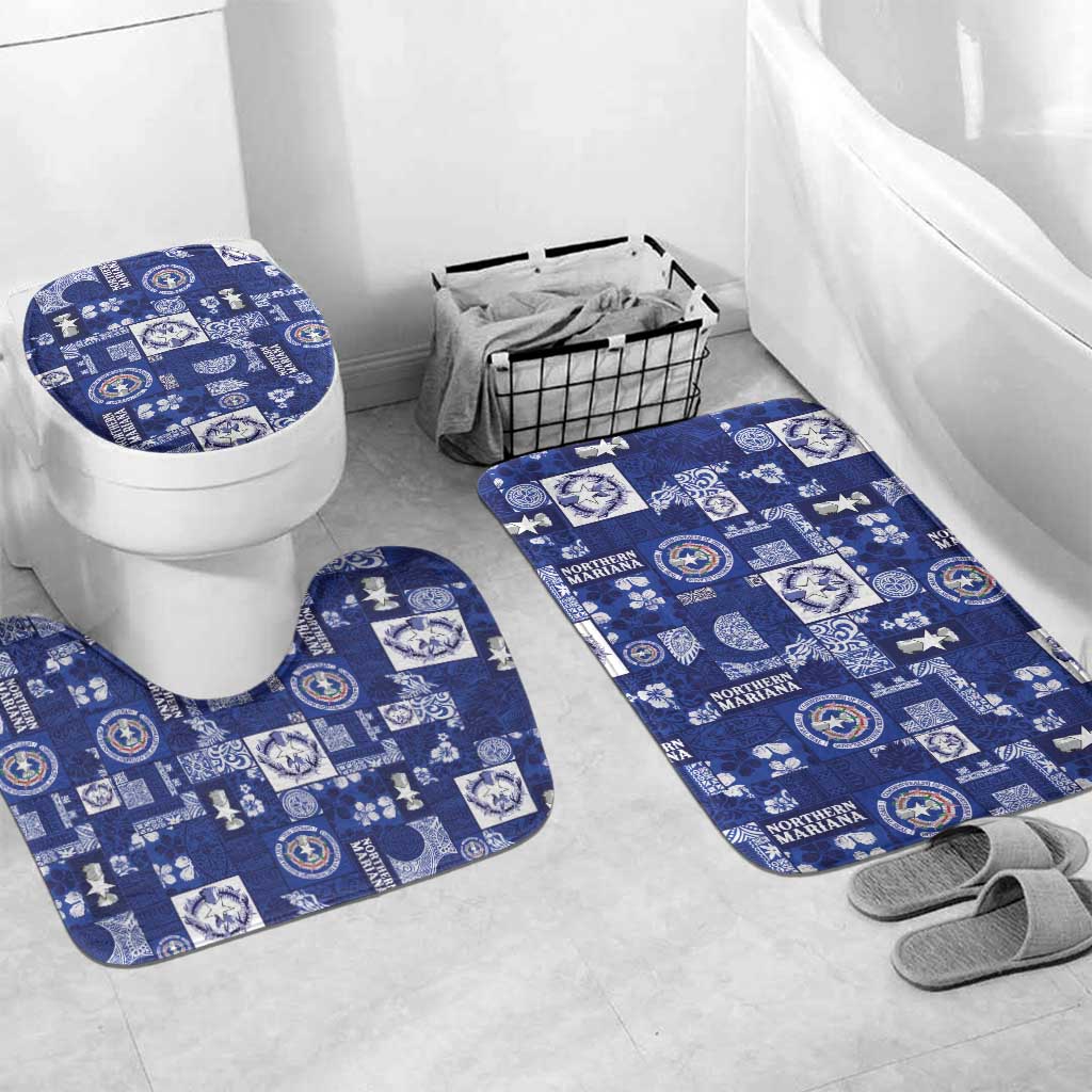 Northern Mariana Islands Magof Nochebuena Bathroom Set Pacific Patchwork Xmas Vibes - Polynesian Pride