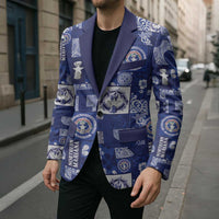 Northern Mariana Islands Magof Nochebuena Blazer Pacific Patchwork Xmas Vibes - Polynesian Pride