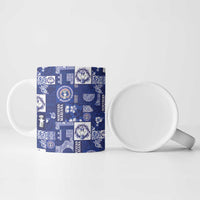 Northern Mariana Islands Magof Nochebuena Ceramic Mug Pacific Patchwork Xmas Vibes - Polynesian Pride