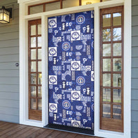 Northern Mariana Islands Magof Nochebuena Door Cover Pacific Patchwork Xmas Vibes - Polynesian Pride