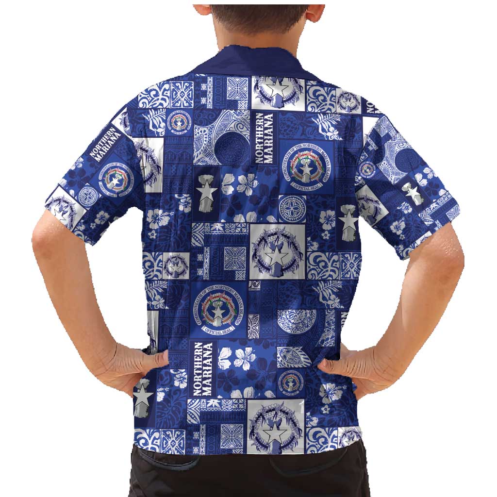 Northern Mariana Islands Magof Nochebuena Family Matching Mermaid Dress and Hawaiian Shirt Pacific Patchwork Xmas Vibes - Polynesian Pride