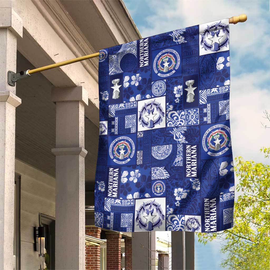Northern Mariana Islands Magof Nochebuena Garden Flag Pacific Patchwork Xmas Vibes - Polynesian Pride