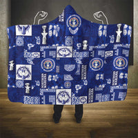 Northern Mariana Islands Magof Nochebuena Hooded Blanket Pacific Patchwork Xmas Vibes - Polynesian Pride