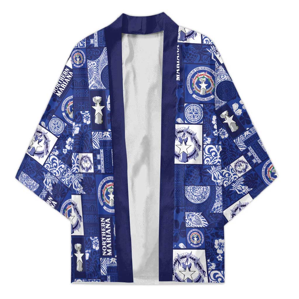 Northern Mariana Islands Magof Nochebuena Kimono Pacific Patchwork Xmas Vibes - Polynesian Pride