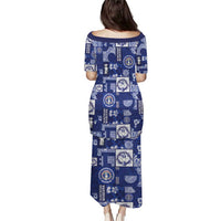 Northern Mariana Islands Magof Nochebuena Puletasi Pacific Patchwork Xmas Vibes - Polynesian Pride