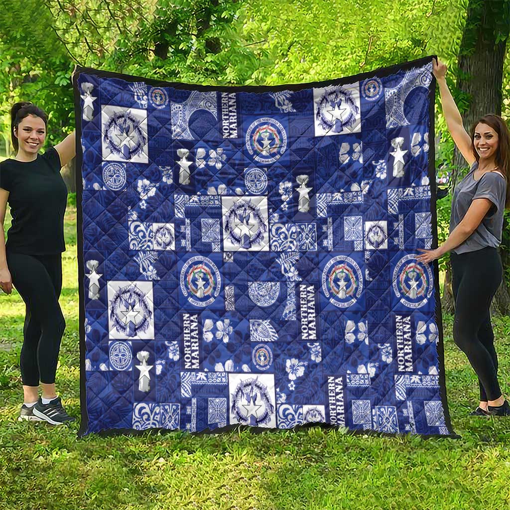 Northern Mariana Islands Magof Nochebuena Quilt Pacific Patchwork Xmas Vibes - Polynesian Pride